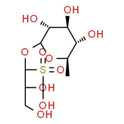 ChemSpider 2D Image | 1-[(6-Deoxy-D-glucopyranosyl)oxy]-2,3-dihydroxy-1-propanesulfonic acid | C9H18O10S