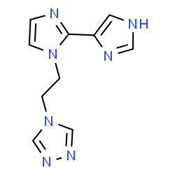 ChemSpider 2D Image | 1-[2-(4H-1,2,4-Triazol-4-yl)ethyl]-1H,1'H-2,4'-biimidazole | C10H11N7
