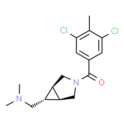 ChemSpider 2D Image | (3,5-Dichloro-4-methylphenyl){(1R,5S,6r)-6-[(dimethylamino)methyl]-3-azabicyclo[3.1.0]hex-3-yl}methanone | C16H20Cl2N2O