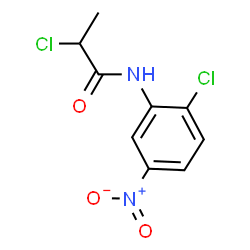 ChemSpider 2D Image | 2-Chloro-N-(2-chloro-5-nitrophenyl)propanamide | C9H8Cl2N2O3