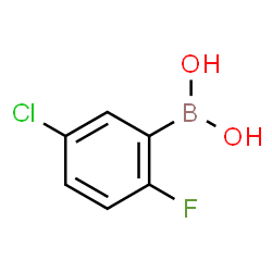 ChemSpider 2D Image | 5-Chloro-2-fluorophenylboronic acid | C6H5BClFO2