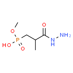 ChemSpider 2D Image | Methyl hydrogen (3-hydrazino-2-methyl-3-oxopropyl)phosphonate | C5H13N2O4P