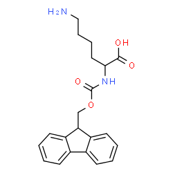 ChemSpider 2D Image | N2-[(9H-Fluoren-9-ylmethoxy)carbonyl]lysine | C21H24N2O4