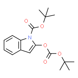 ChemSpider 2D Image | TERT-BUTYL 2-[(TERT-BUTOXYCARBONYL)OXY]INDOLE-1-CARBOXYLATE | C18H23NO5