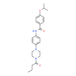 ChemSpider 2D Image | N-[4-(4-Butyryl-1-piperazinyl)phenyl]-4-isopropoxybenzamide | C24H31N3O3