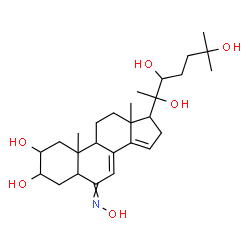 ChemSpider 2D Image | 6-(Hydroxyimino)cholesta-7,14-diene-2,3,20,22,25-pentol | C27H43NO6