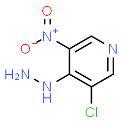 ChemSpider 2D Image | 3-Chloro-4-hydrazino-5-nitropyridine | C5H5ClN4O2