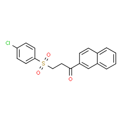 ChemSpider 2D Image | 3-[(4-Chlorophenyl)sulfonyl]-1-(2-naphthyl)-1-propanone | C19H15ClO3S