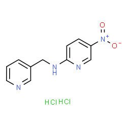 ChemSpider 2D Image | 5-Nitro-N-(3-pyridinylmethyl)-2-pyridinamine dihydrochloride | C11H12Cl2N4O2