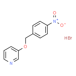 ChemSpider 2D Image | 3-[(4-NITROPHENYL)METHOXY]PYRIDINE HYDROBROMIDE | C12H11BrN2O3