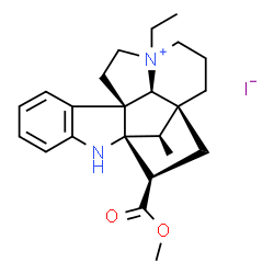 ChemSpider 2D Image | (5alpha,12beta,19alpha,20R)-9-Ethyl-3-(methoxycarbonyl)-2,20-cycloaspidospermidin-9-ium iodide | C23H31IN2O2