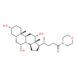 ChemSpider 2D Image | (3alpha,5beta,7alpha,8xi,12alpha)-3,7,12-Trihydroxy-24-(4-morpholinyl)cholan-24-one | C28H47NO5