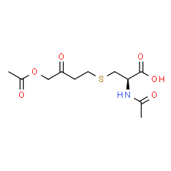 ChemSpider 2D Image | S-(4-Acetoxy-3-oxobutyl)-N-acetyl-L-cysteine | C11H17NO6S