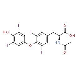 ChemSpider 2D Image | N-Acetylthyroxine | C17H13I4NO5