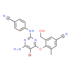 ChemSpider 2D Image | Monohydroxy etravirine | C20H15BrN6O2