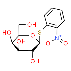ChemSpider 2D Image | 2-Nitrophenyl (5xi)-1-thio-alpha-L-arabino-hexopyranoside | C12H15NO7S
