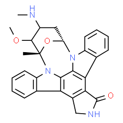 ChemSpider 2D Image | (2S,6R)-3-Methoxy-2-methyl-4-(methylamino)-29-oxa-1,7,17-triazaoctacyclo[12.12.2.1~2,6~.0~7,28~.0~8,13~.0~15,19~.0~20,27~.0~21,26~]nonacosa-8,10,12,14,19,21,23,25,27-nonaen-16-one | C28H26N4O3
