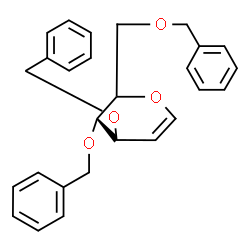 ChemSpider 2D Image | (2xi)-2,6-Anhydro-1,3,4-tri-O-benzyl-5-deoxy-D-threo-hex-5-enitol | C27H28O4