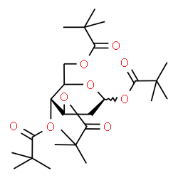 ChemSpider 2D Image | (5xi)-2-Deoxy-1,3,4,6-tetrakis-O-(2,2-dimethylpropanoyl)-D-threo-hexopyranose | C26H44O9