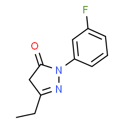 ChemSpider 2D Image | 3-ethyl-1-(3-fluorophenyl)-4,5-dihydro-1H-pyrazol-5-one | C11H11FN2O
