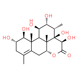 ChemSpider 2D Image | (1beta,2alpha,9xi,11beta,12alpha,15beta)-1,2,11,12,14,15-Hexahydroxypicras-4-en-16-one | C20H30O8