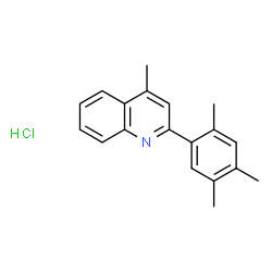 ChemSpider 2D Image | 4-Methyl-2-(2,4,5-trimethylphenyl)quinoline hydrochloride (1:1) | C19H20ClN