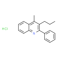 ChemSpider 2D Image | 4-Methyl-2-phenyl-3-propylquinoline hydrochloride (1:1) | C19H20ClN
