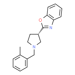 ChemSpider 2D Image | 2-[(3S)-1-(2-Methylbenzyl)-3-pyrrolidinyl]-1,3-benzoxazole | C19H20N2O