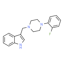 ChemSpider 2D Image | 3-{[4-(2-Fluorophenyl)-1-piperazinyl]methyl}-1H-indole | C19H20FN3