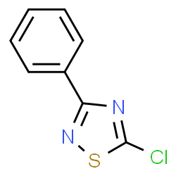 ChemSpider 2D Image | 5-Chloro-3-phenyl-1,2,4-thiadiazole | C8H5ClN2S