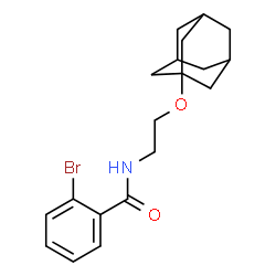 ChemSpider 2D Image | N-[2-(Adamantan-1-yloxy)ethyl]-2-bromobenzamide | C19H24BrNO2