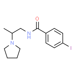 ChemSpider 2D Image | 4-Iodo-N-[2-(1-pyrrolidinyl)propyl]benzamide | C14H19IN2O
