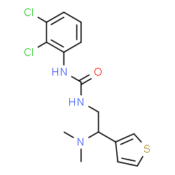 ChemSpider 2D Image | 1-(2,3-Dichlorophenyl)-3-[2-(dimethylamino)-2-(3-thienyl)ethyl]urea | C15H17Cl2N3OS
