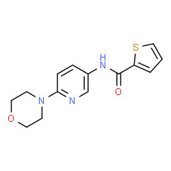 ChemSpider 2D Image | N-[6-(4-Morpholinyl)-3-pyridinyl]-2-thiophenecarboxamide | C14H15N3O2S