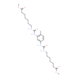 ChemSpider 2D Image | Dimethyl 7,7'-[(4-methyl-1,3-phenylene)bis(carbamoylimino)]diheptanoate | C25H40N4O6