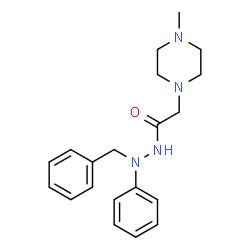 ChemSpider 2D Image | N'-Benzyl-2-(4-methyl-1-piperazinyl)-N'-phenylacetohydrazide | C20H26N4O
