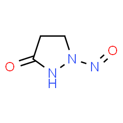 ChemSpider 2D Image | 1-Nitroso-3-pyrazolidinone | C3H5N3O2