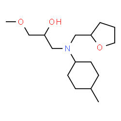 ChemSpider 2D Image | 1-Methoxy-3-[(4-methylcyclohexyl)(tetrahydro-2-furanylmethyl)amino]-2-propanol | C16H31NO3