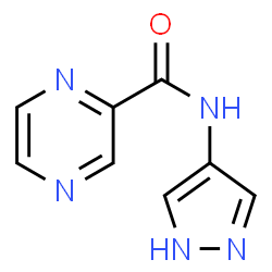 ChemSpider 2D Image | N-(1H-Pyrazol-4-yl)-2-pyrazinecarboxamide | C8H7N5O