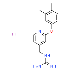 ChemSpider 2D Image | 1-{[2-(3,4-Dimethylphenoxy)-4-pyridinyl]methyl}guanidine hydroiodide (1:1) | C15H19IN4O