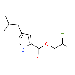 ChemSpider 2D Image | 2,2-Difluoroethyl 3-isobutyl-1H-pyrazole-5-carboxylate | C10H14F2N2O2