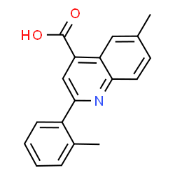 ChemSpider 2D Image | 6-Methyl-2-(o-tolyl)quinoline-4-carboxylic acid | C18H15NO2