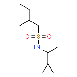 ChemSpider 2D Image | N-(1-Cyclopropylethyl)-2-methyl-1-butanesulfonamide | C10H21NO2S