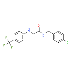 ChemSpider 2D Image | N-(4-Chlorobenzyl)-N~2~-[4-(trifluoromethyl)phenyl]glycinamide | C16H14ClF3N2O