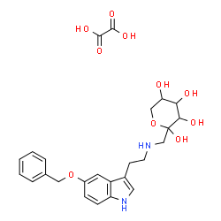 ChemSpider 2D Image | 1-({2-[5-(Benzyloxy)-1H-indol-3-yl]ethyl}amino)-1-deoxyhex-2-ulopyranose ethanedioate (1:1) | C25H30N2O10