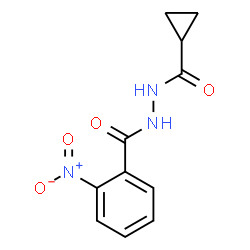 ChemSpider 2D Image | N'-(Cyclopropylcarbonyl)-2-nitrobenzohydrazide | C11H11N3O4