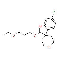 ChemSpider 2D Image | 3-Ethoxypropyl 4-(4-chlorophenyl)tetrahydro-2H-pyran-4-carboxylate | C17H23ClO4