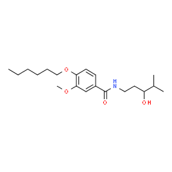 ChemSpider 2D Image | 4-(Hexyloxy)-N-(3-hydroxy-4-methylpentyl)-3-methoxybenzamide | C20H33NO4