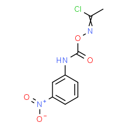 ChemSpider 2D Image | N-{[(3-Nitrophenyl)carbamoyl]oxy}ethanimidoyl chloride | C9H8ClN3O4