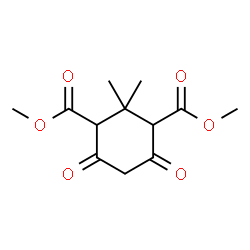ChemSpider 2D Image | Dimethyl 2,2-dimethyl-4,6-dioxo-1,3-cyclohexanedicarboxylate | C12H16O6